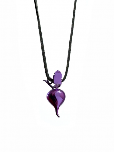 Серебряная подвеска «Свекла» purple
