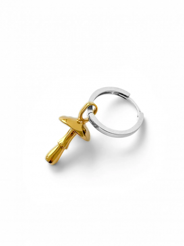 Серебряная подвеска «Мухомор»  gold