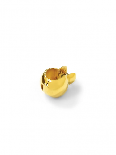 Серебряная моносерьга «Матрешка» gold
