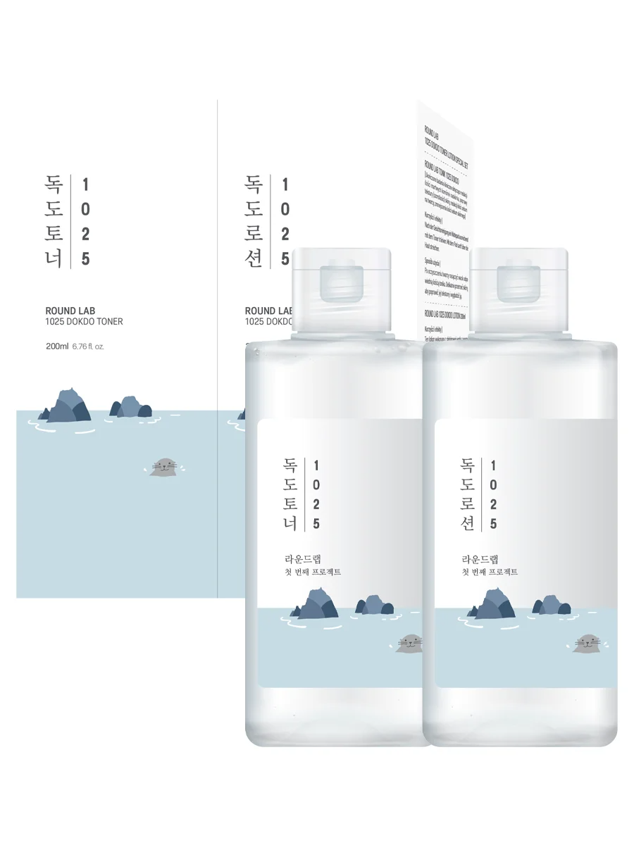 Round Lab Увлажняющий набор с морской водой: тонер + лосьон Dokdo Toner + Lotion Duo 200 мл х 2 шт