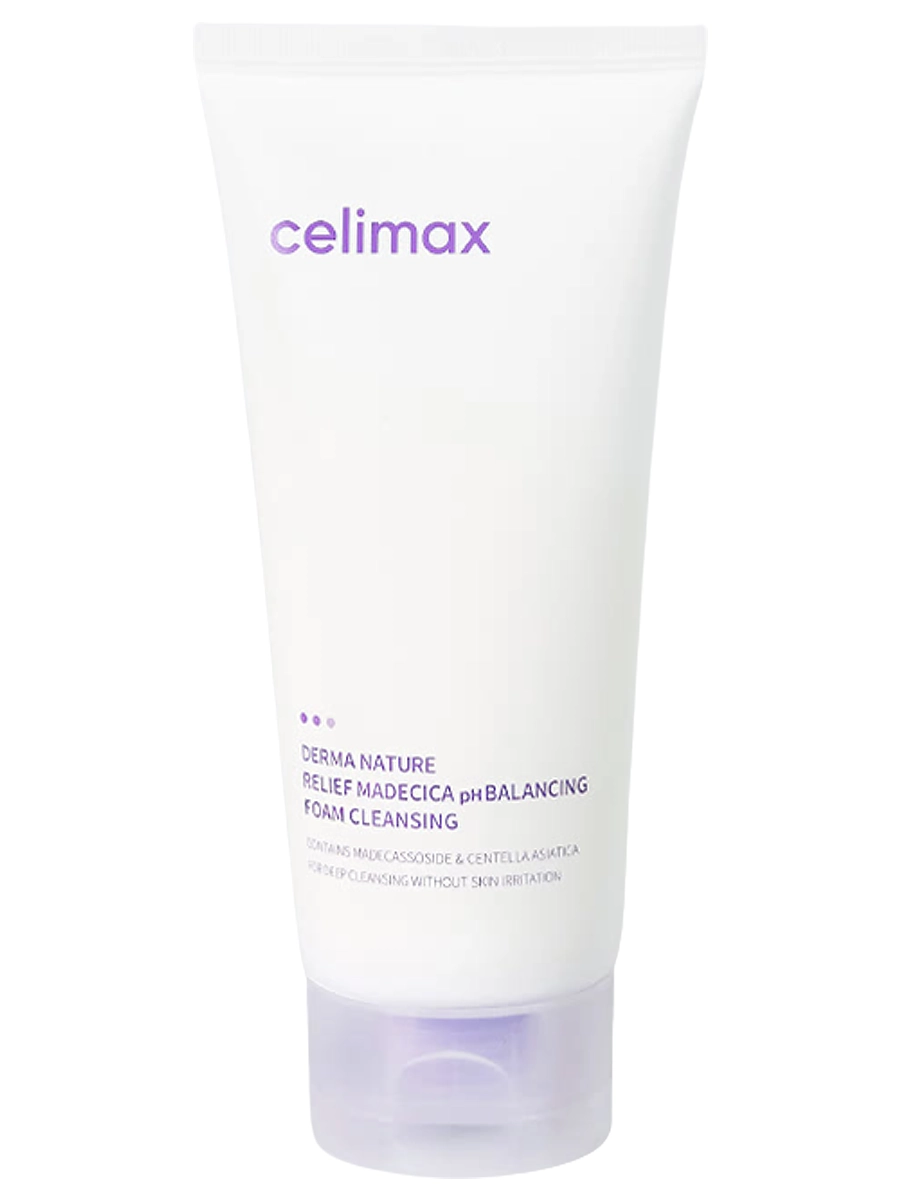 Celimax Слабокислотная очищающая пенка с центеллой азиатской Derma Nature Relief Madecica pH Balancing Foam 150 мл