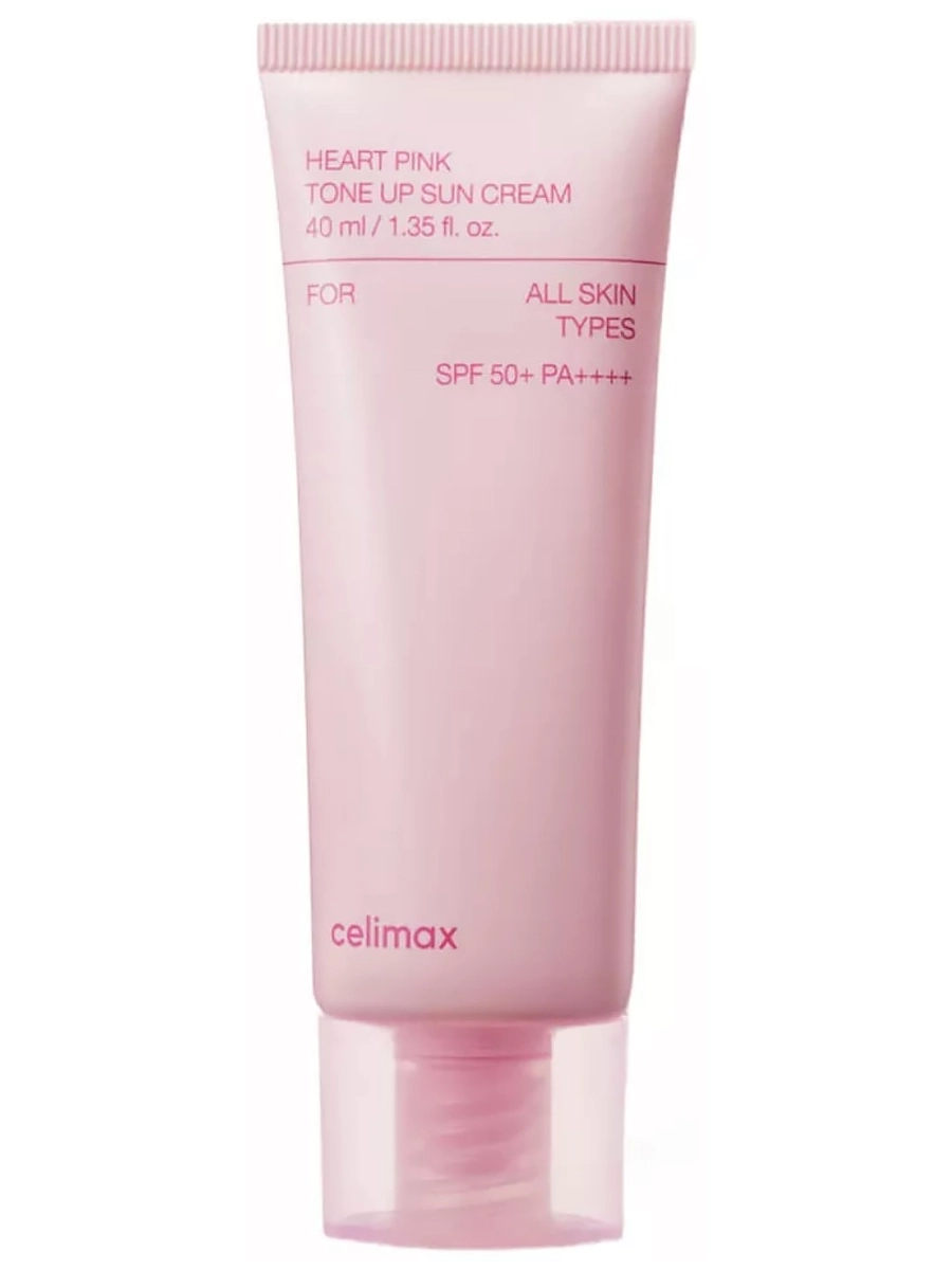 Celimax Освежающий солнцезащитный крем с эффектом сияния SPF50 Heart Pink Tone-Up Sun Cream 40 мл