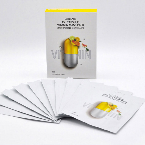 Lebelage Уценка Тканевая маска с витаминами / Dr. Capsule Vitamin Mask Pack, 25 мл