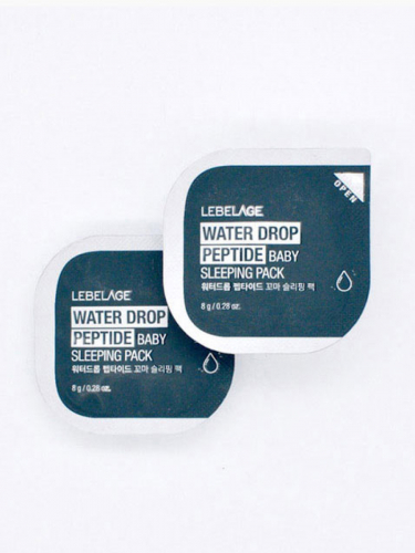 Lebelage Ночная маска для сияния и эластичности кожи лица с пептидами / Water Drop Peptide Baby Sleeping Pack, 8 г