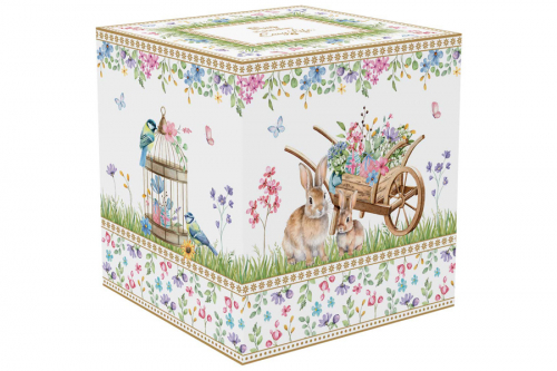 Кружка, 275 мл, фарфор P, белая, Корзина с цветами, Spring Bloom, 63346