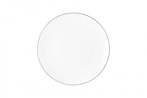 Тарелка десертная, 19 см, фарфор P, белая, с серебристым кантом, White Platinum, 63323
