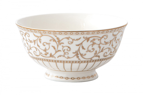 Пиала, 11х6 см, 2 шт, фарфор N, белая, с золотистым орнаментом, Golden, 63267