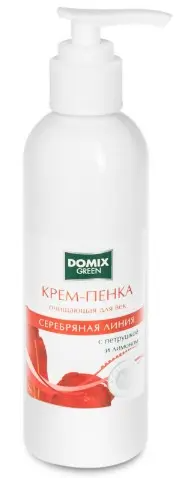 ДОМИКС Green Крем-ПЕНКА очищающ. для век НаноСеребро,петрушка, лимон (Дозат.-200мл).12 /102331/