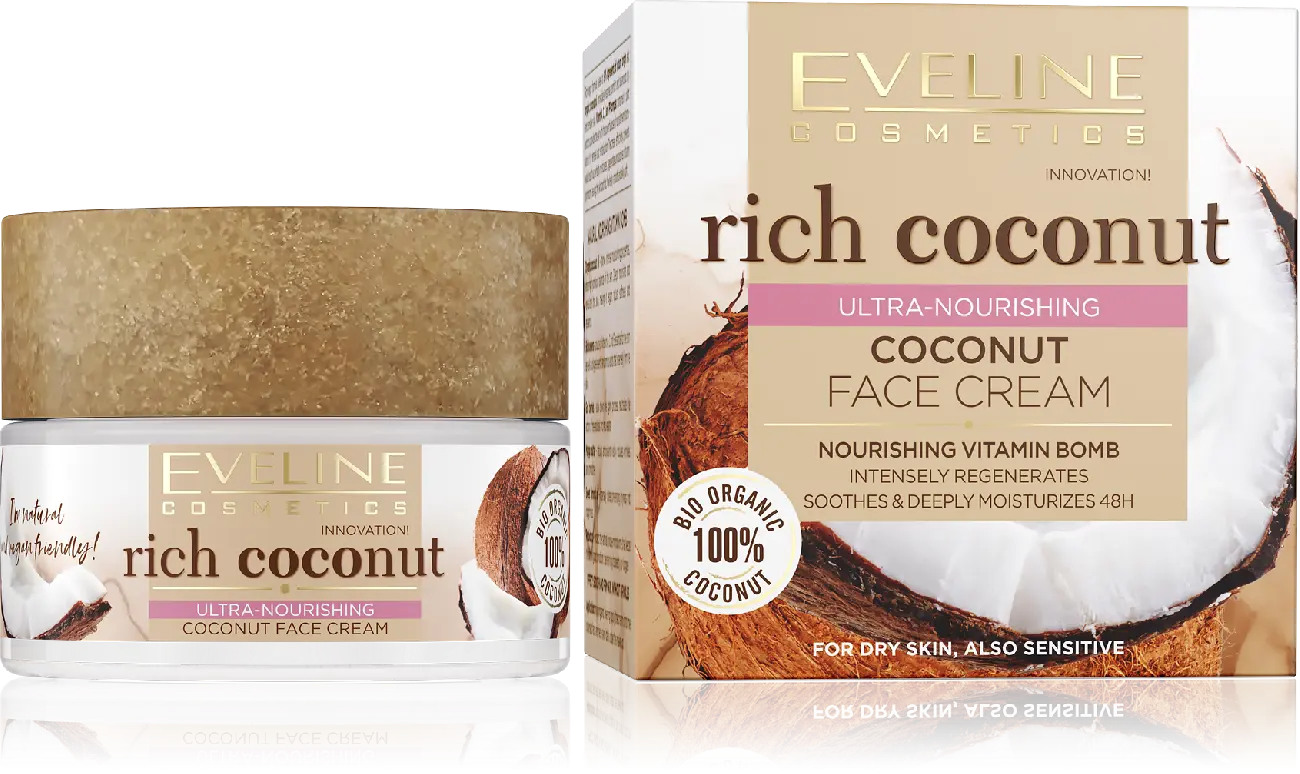 Eveline Rich Coconut Крем д/лица Интенс.увлажняющий д/всех типов и чувствит.к.(50мл).30