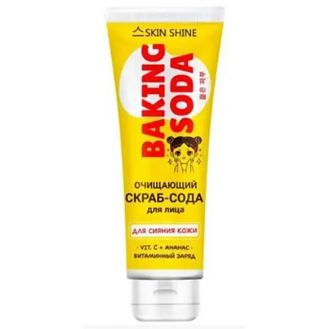 Baking Soda Skin Shine Скраб-сода д/лица Очищающий, витамин С+Ананас 100мл.12 /50255/