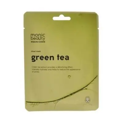 MONIC BEAUTY Skin Code Тканевая маска для лица Зеленый чай 25мл (*10)