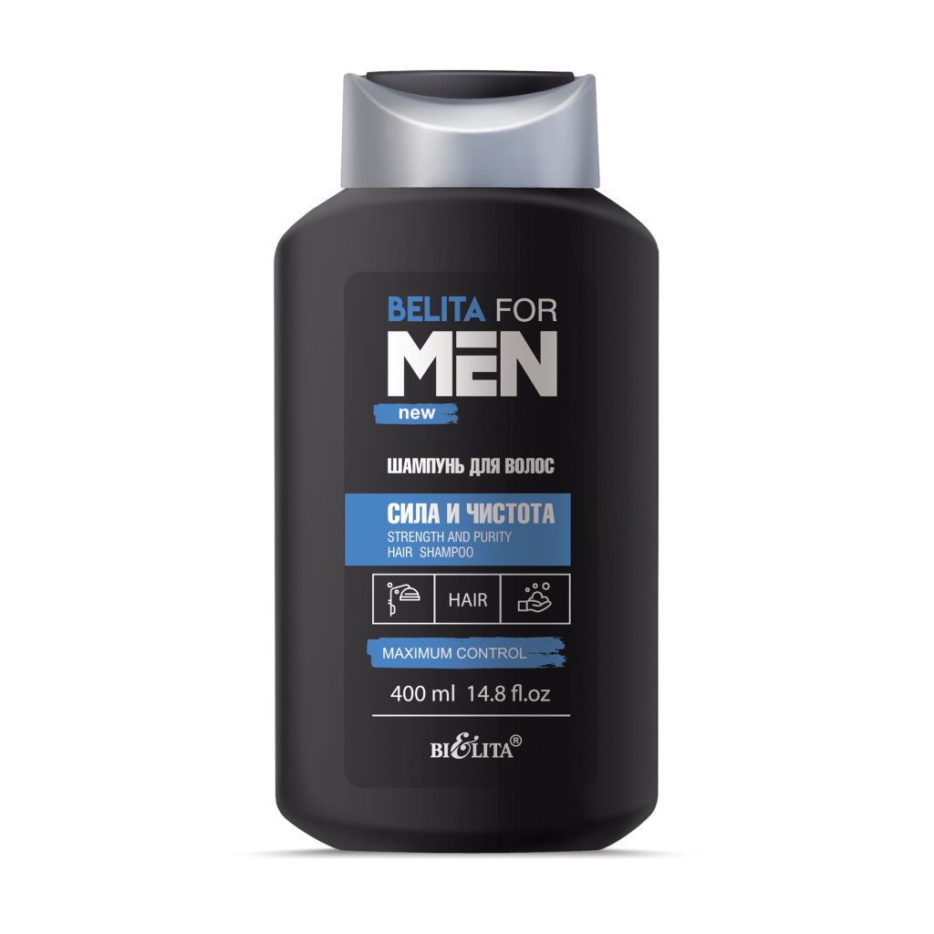 Белита For MEN new Шампунь для мужчин Сила и чистота (400мл).15