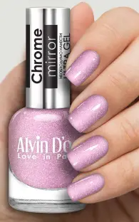 Alvin D`or (ADN-63) Лак д/н Chrome mirror тон 6305 св. розовый (12)