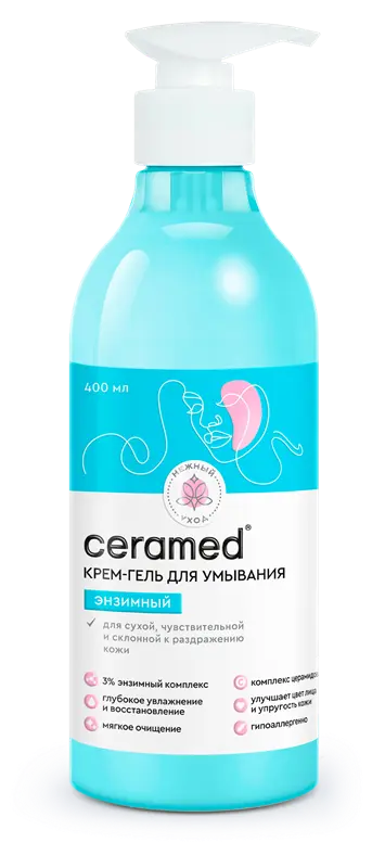 Акция -20% !!! Церамед Крем-гель для умывания энзимный (400 мл).6 /арт-99069/