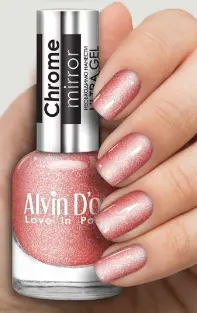 Alvin D`or (ADN-63) Лак д/н Chrome mirror тон 6318 кораллово-розовй (12)