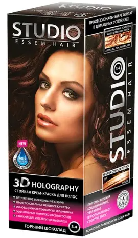 Студио Профешнл 3D Holography Крем-Краска д/в тон 3.4 Горький Шок. (50/50/15мл).6 /03074