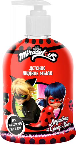 Miraculous Леди Баг и Супер Кот Жидкое мыло для рук детское, 450мл.8 /арт-95054/