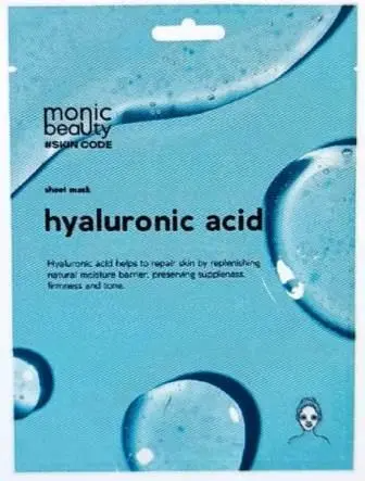 MONIC BEAUTY Skin Code Тканевая маска для лица Гиалуроновая кислота 25мл (*10)