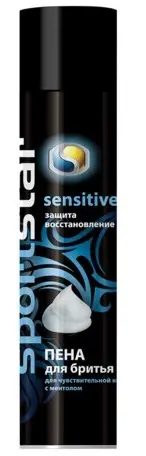 Sport Star Пена д/бритья Sensitive с Ментолом (200мл). 12