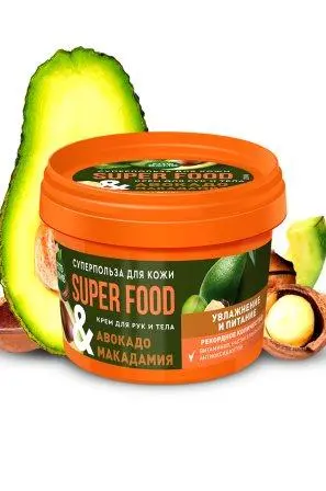 ФК /8166/ FITO SUPERFOOD Крем для рук и тела Авокадо & макадамия, Увлажн.и питание (100мл).12