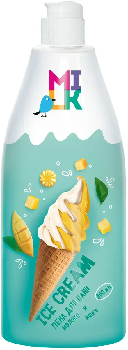 БИГ «Милк» Пена д/ванн Ice Cream Молоко и Манго (800мл).8 / арт-91773/