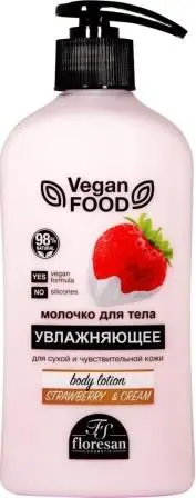 Ф-323/ Молочко для тела увлажняющее Клубника д/сухой и чувств.кожи (дозатор-500мл).6