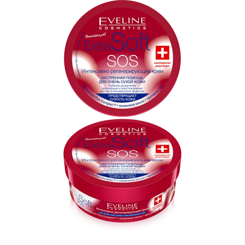 Eveline Extra Soft SOS Интенс.Регенерир. Крем Экстрен.помощь д/очень сухой кожи (200мл).12
