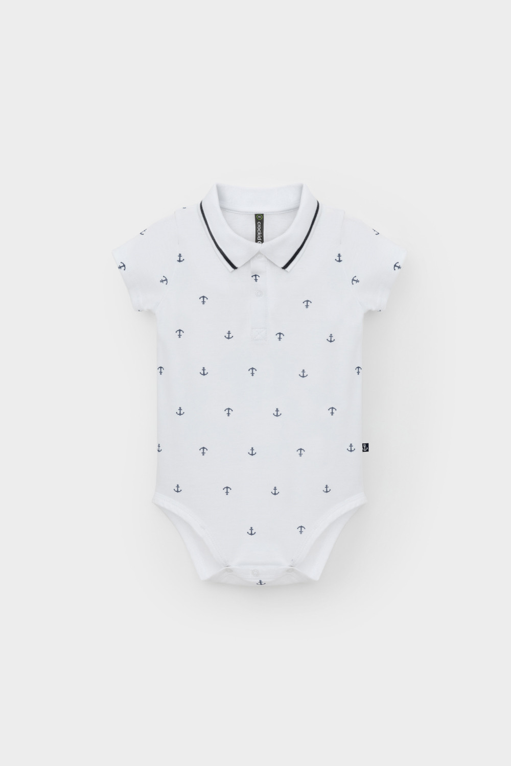 Crockid Полукомбинезон КР 6548 белый, морские якоря к568 Crockid
