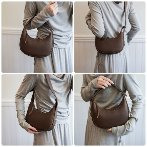 Женская кожаная сумка 9332 BROWN