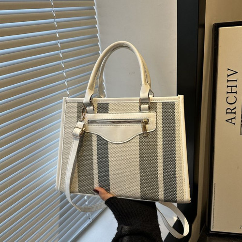 Женская кожаная текстильная сумка DC-311 WHITE