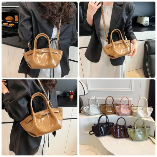 Женская кожаная сумка 5117 KHAKI