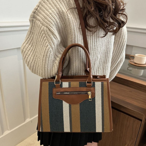 Женская кожаная текстильная сумка DC-311 GREEN