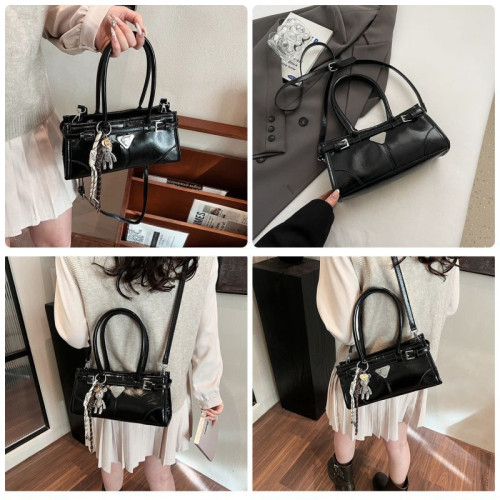 Женская кожаная сумка 8512-5 BLACK