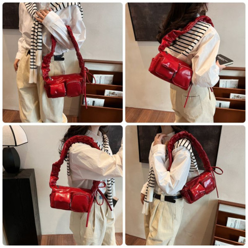 Женская кожаная сумка 5870 RED