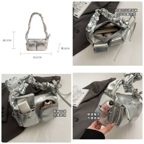 Женская кожаная сумка 5870 SILVER