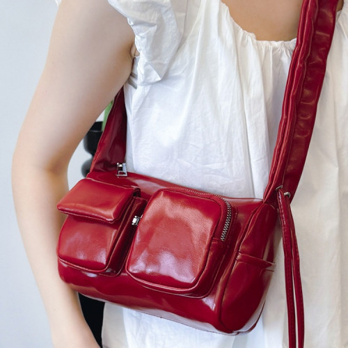 Женская кожаная сумка 5870 RED