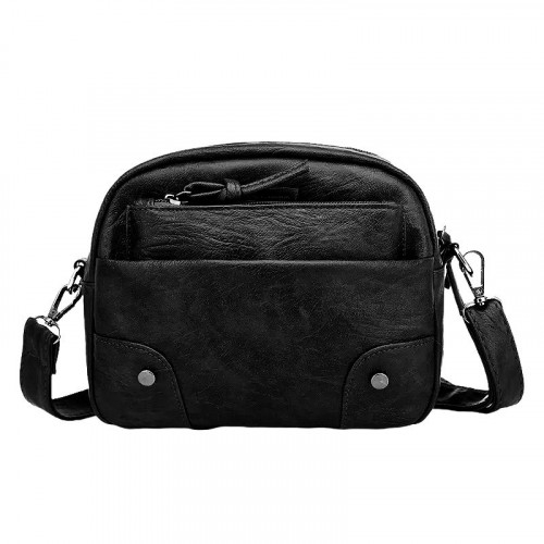 Женская кожаная сумка 8606 BLACK