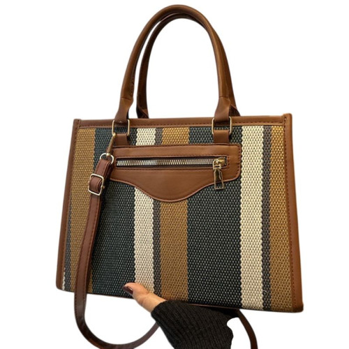 Женская кожаная текстильная сумка DC-311 GREEN