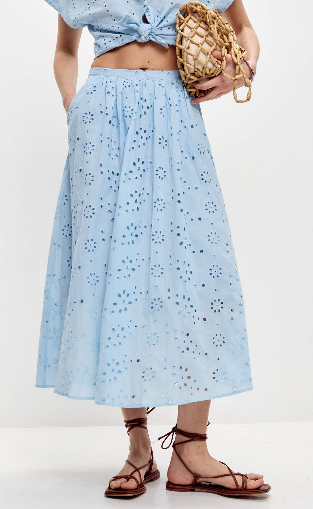 Юбка F512-0204 l.blue