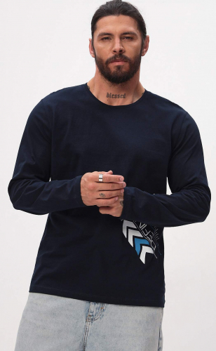 Лонгслив P521-1001-893 d.blue