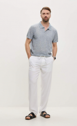 Брюки лен F111-0855 white