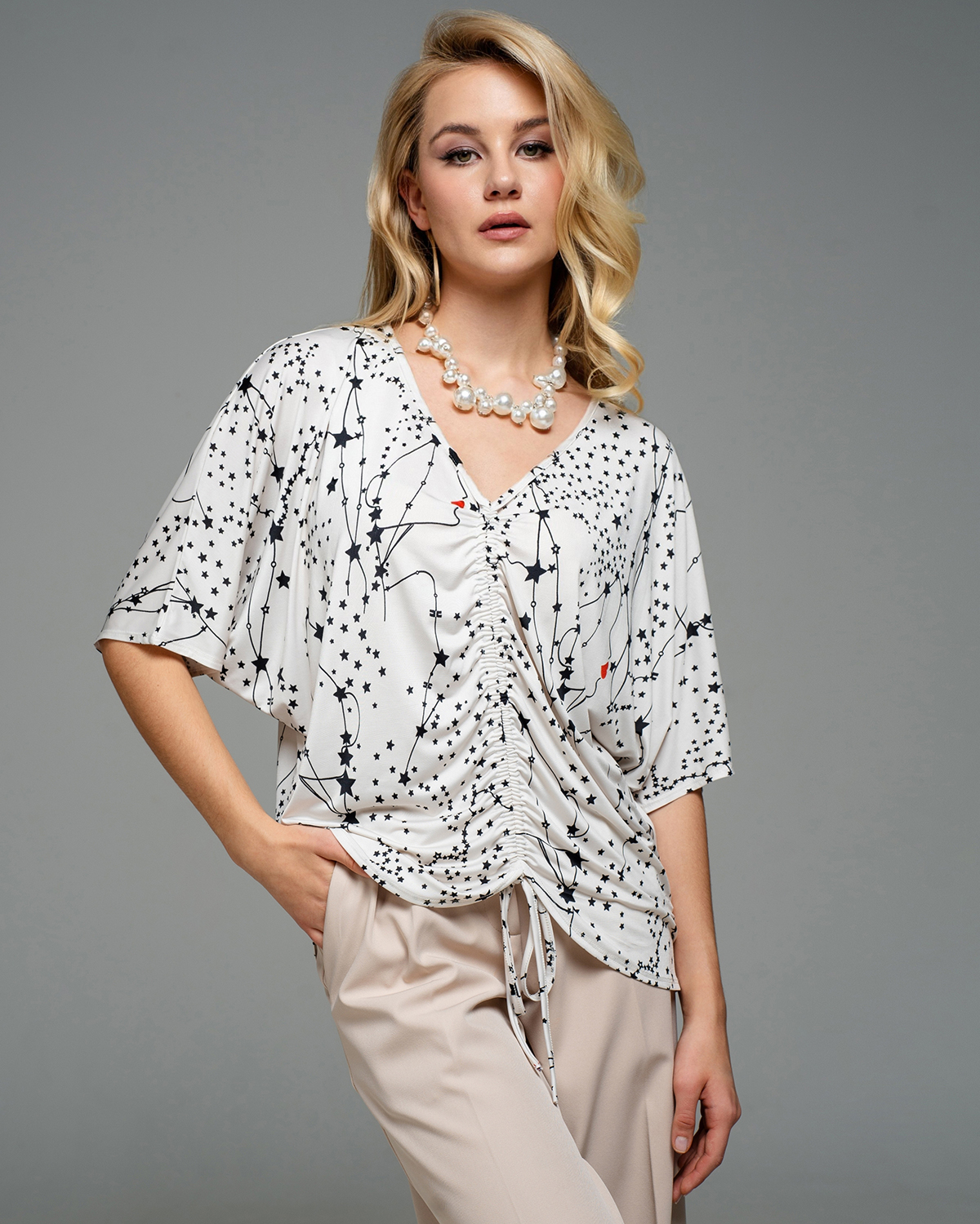 Футболка со сборкой FW006