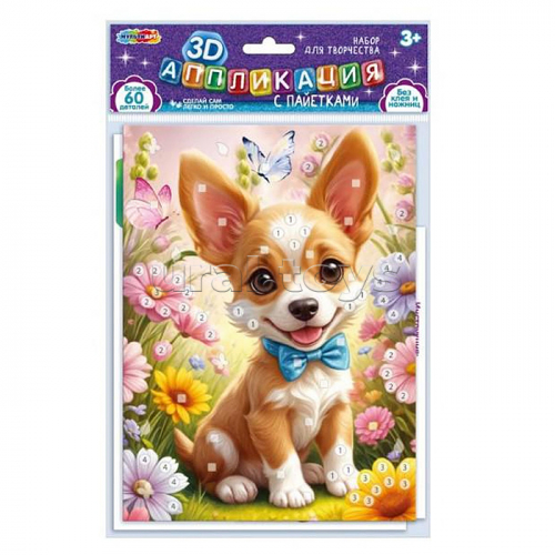 Аппликация пайетками 3D 