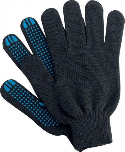 Перчатки черные (протект, волна, точка) хозяйственные