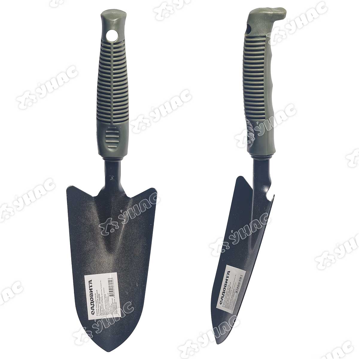 Совок посадочный (JD6080 B) средний с пластиковой ручкой САДОВИТА (120)