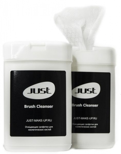 JUST  BrushCleanser Очищающие салфетки для косметических кистей 50шт