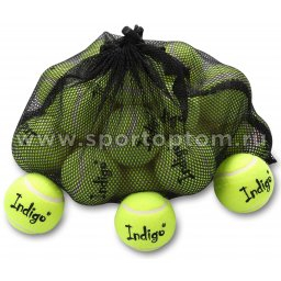 Мяч для большого тенниса INDIGO (12 шт в сетке) начальный уровень INDIGO IN153 