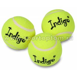 Мяч для большого тенниса INDIGO (3 шт в коробке) начальный уровень INDIGO IN145 