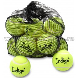 Мяч для большого тенниса INDIGO (12 шт в сетке) начальный уровень INDIGO IN153 
