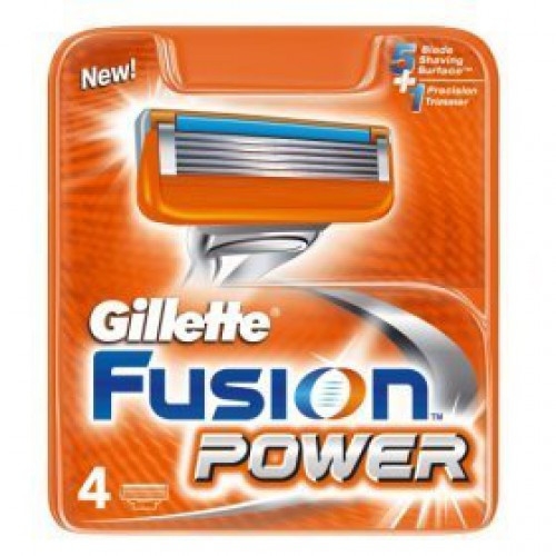 Сменные кассеты Gillette FUSION POWER (4 кас) (РУС)